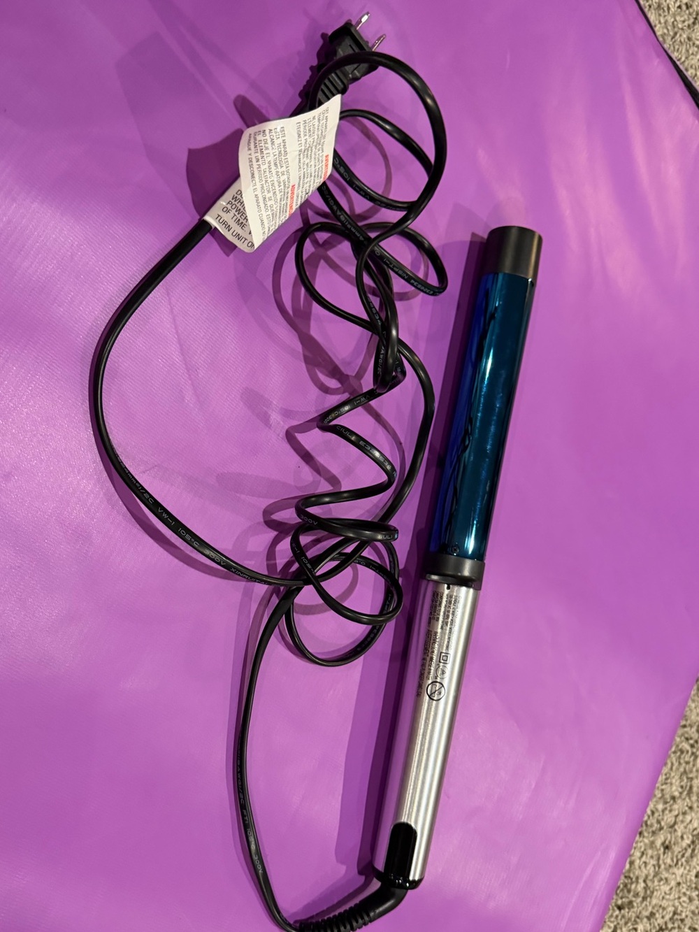 BaBylissPRO Nano Titanium Curling Wand Blue - Picture 8 of 9